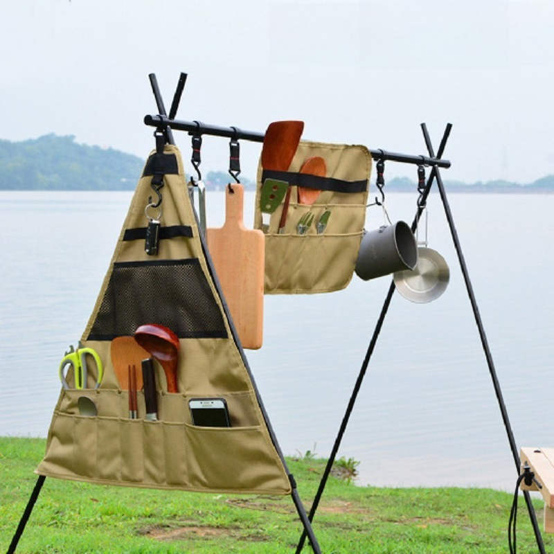 Camping Cooking Utensil Organizer - Camping Kitchen Storage Organizer Hanging Utensil