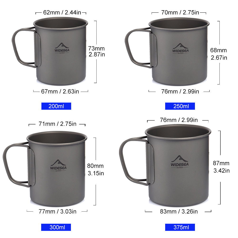 Widesea Camping Mug Titanium C - Camping Cooking Utensil Organizer 评论和价格