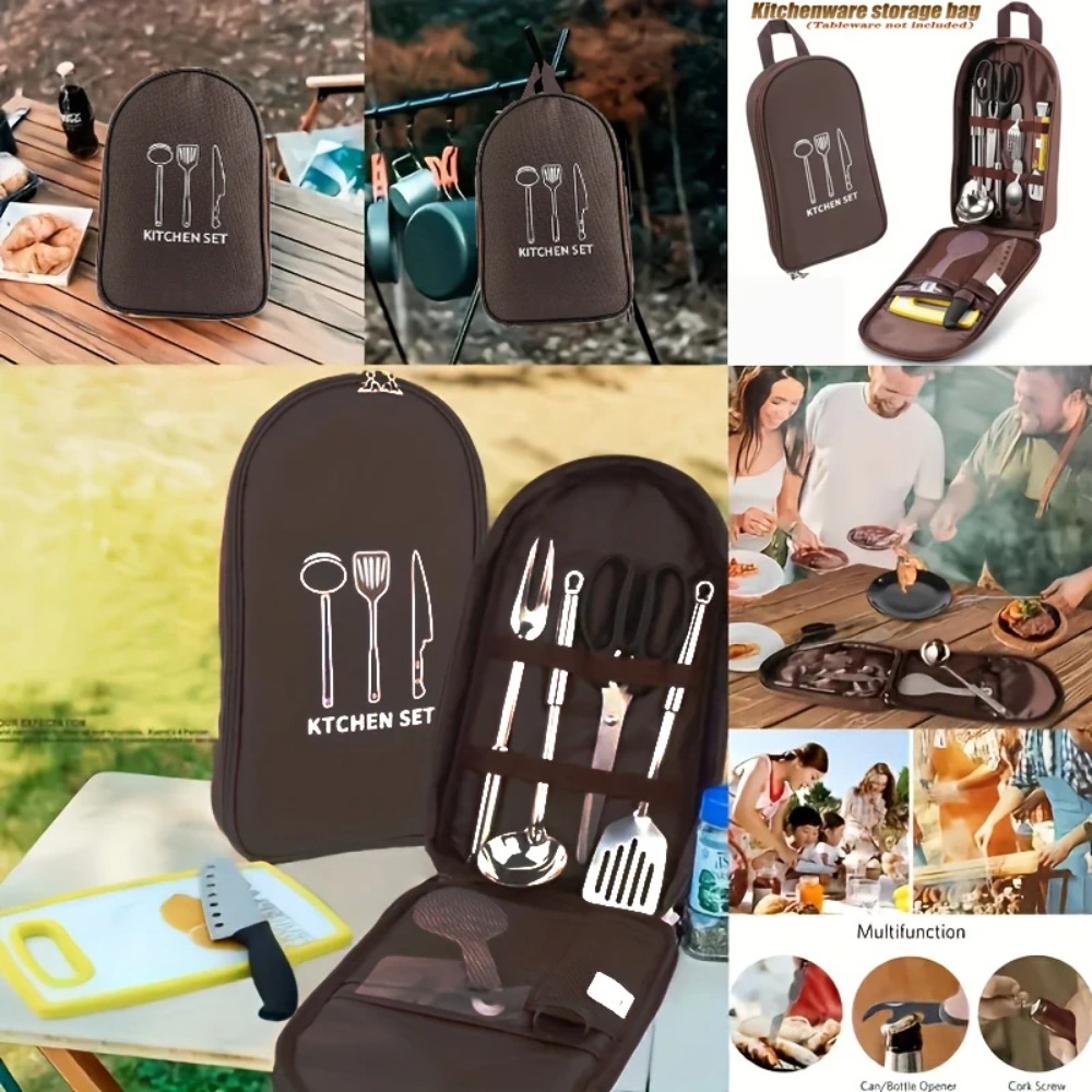 Portable Outdoor Cook Bag Camp - Camping Cooking Utensil Organizer 评论和价格