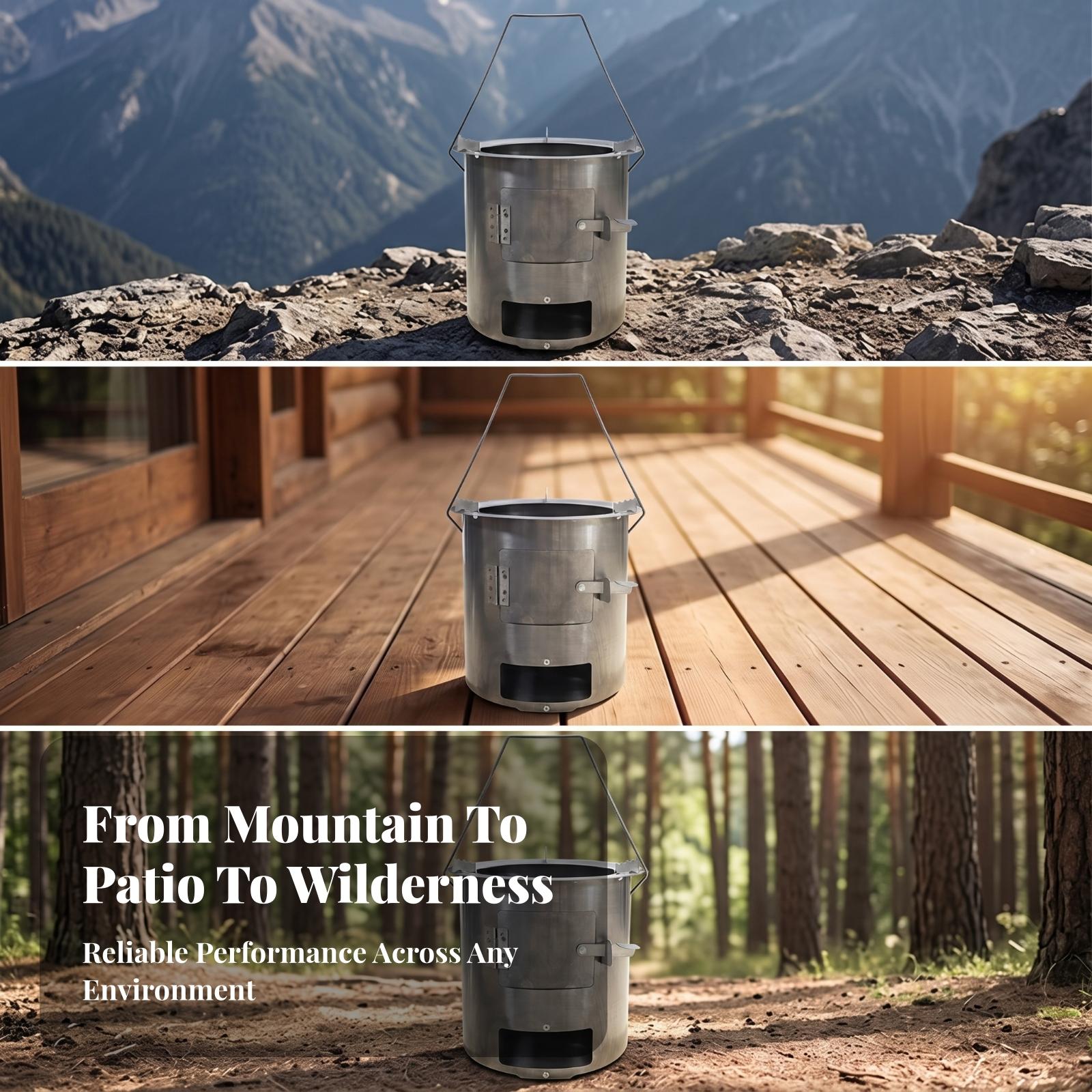 Economy Wood Stove for Outdoor - Camping Cooking Meals 评论和价格
