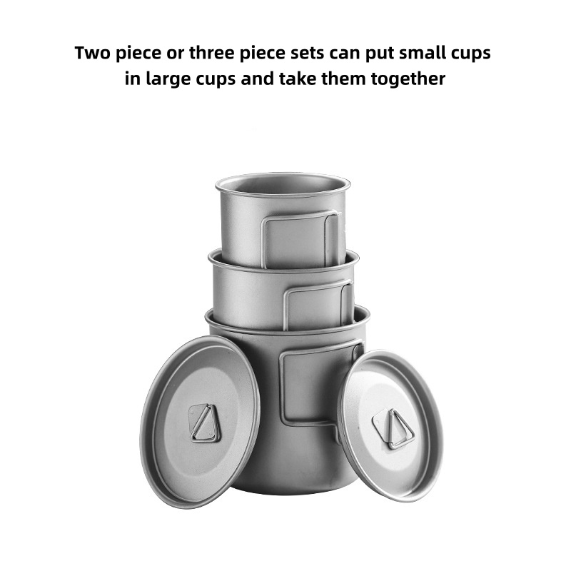 Titanium Camping Mug with Fold - Camping Cooking Set Lightweight 评论和价格