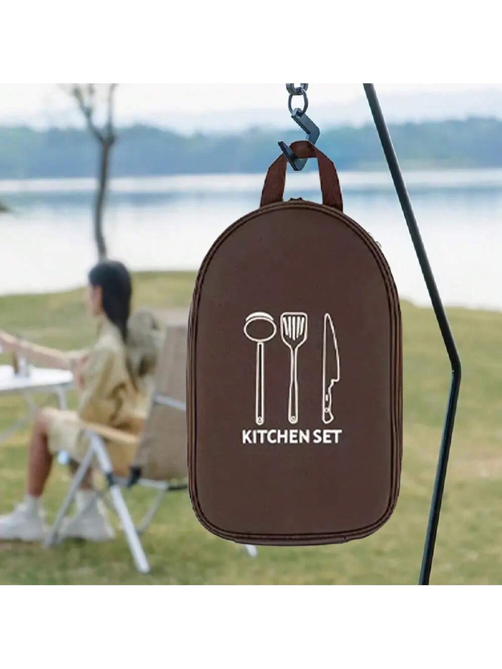 Outdoor Camping Cookware Stora - Camping Cooking Utensil Organizer 评论和价格