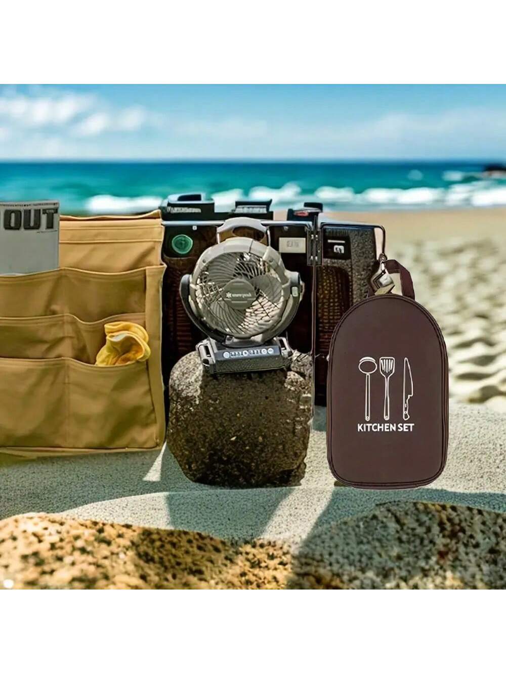 Outdoor Camping Cookware Stora - Camping Cooking Utensil Organizer 评论和价格
