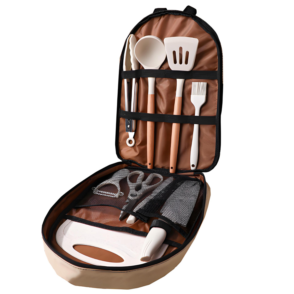 10Pcs Portable Camping Cooking - Camping Cooking Utensil Organizer 评论和价格