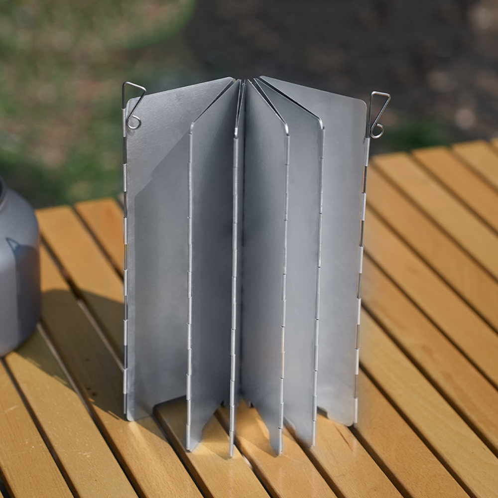 10 Plates Foldable Gas Stove W - Camping Cooking Windscreen 评论和价格