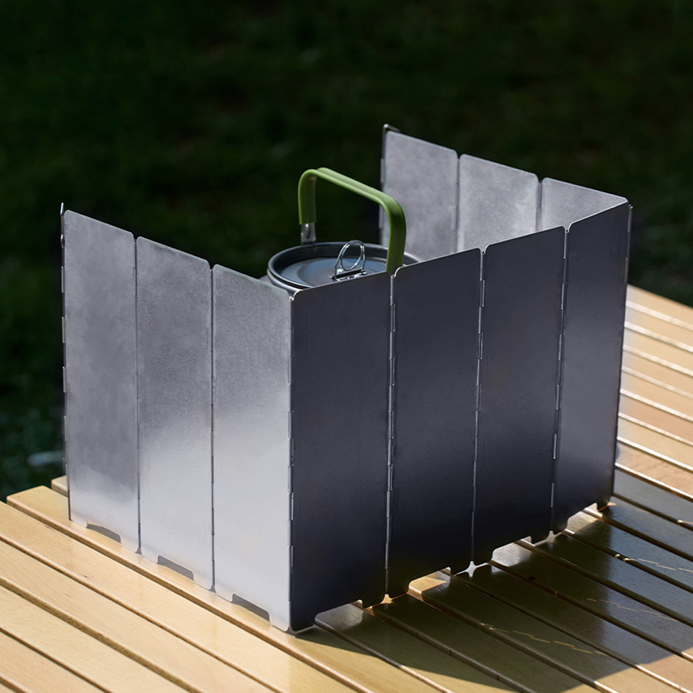 10 Plates Foldable Gas Stove W - Camping Cooking Windscreen 评论和价格