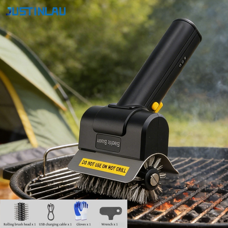 JUSTINLAU Electric Grill Brush - Camping Cooking Griddle 评论和价格
