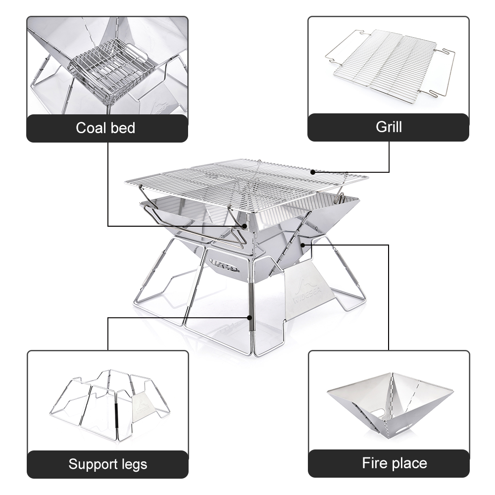 Widesea Windproof Wood-Burning - Camping Cooking Griddle 评论和价格