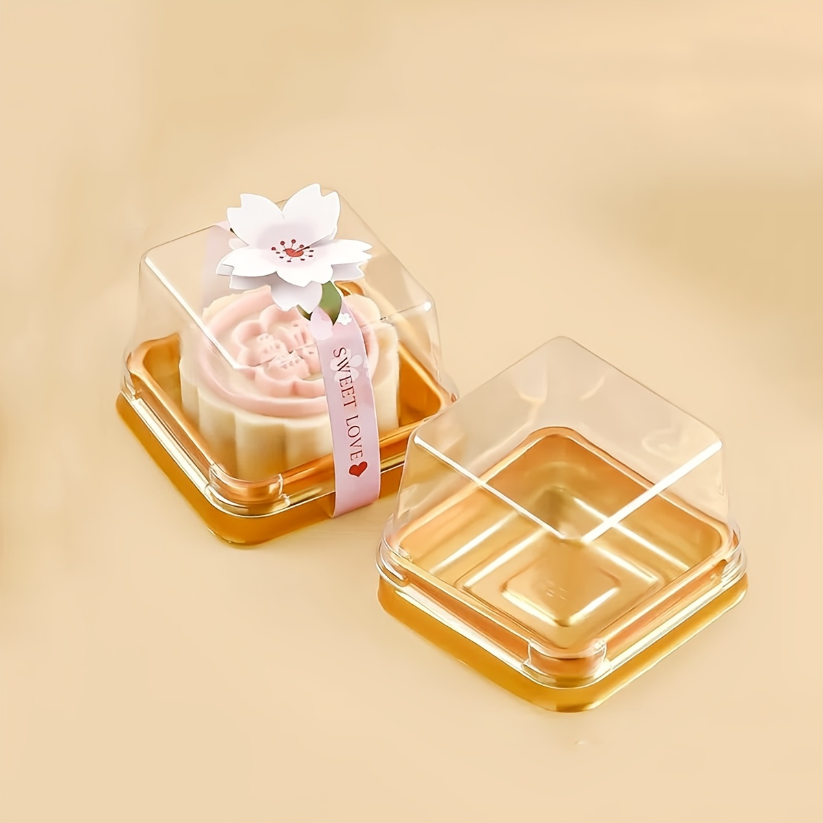 50pcs Clear Plastic Mini Cake  - Camping Cooking Meals 评论和价格