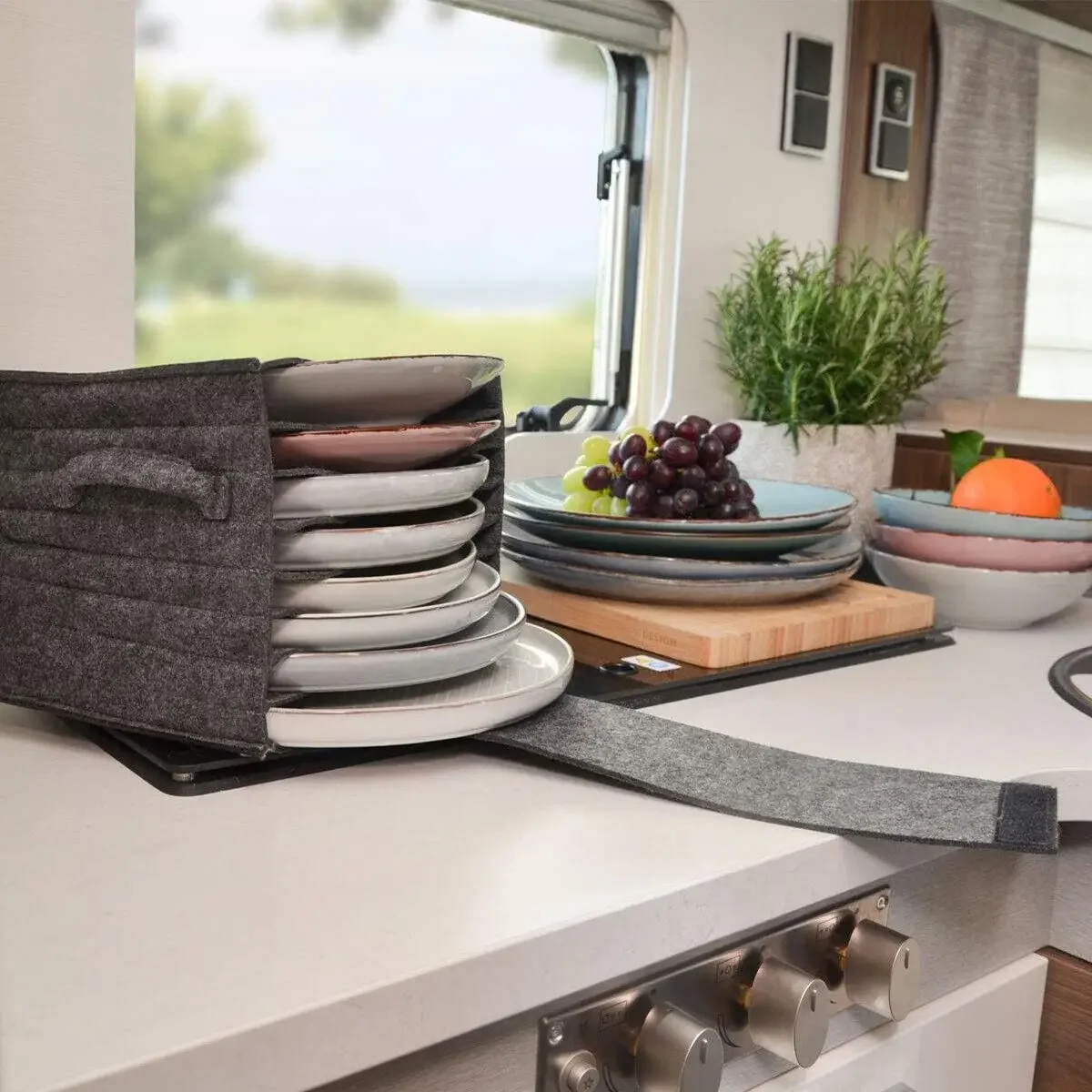 Felt Plate Dish Cup Storage Ba - Camping Cooking Meals 评论和价格