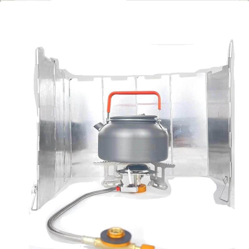 10 Plates Gas Stove Wind Shiel - Camping Cooking Windscreen 评论和价格