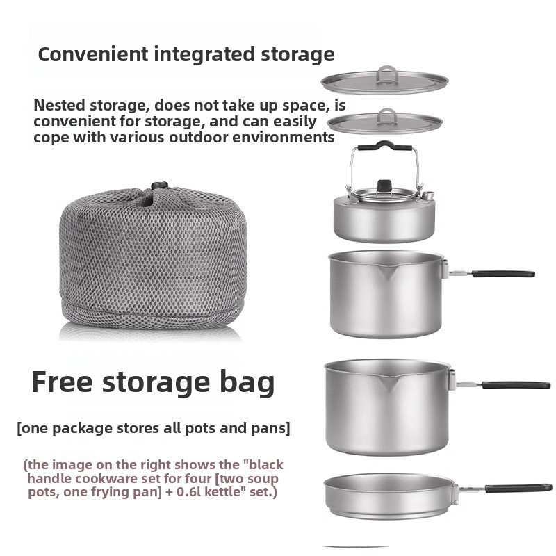 Lightweight Pure Titanium Pot  - Camping Cooking Set Lightweight 评论和价格