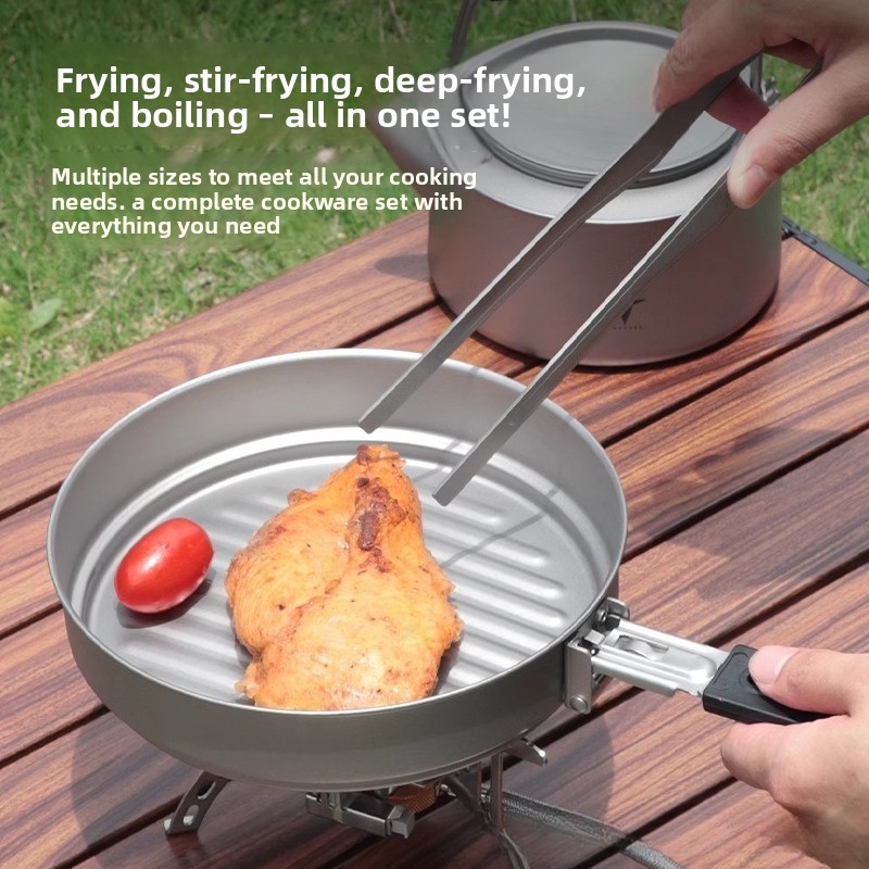 Lightweight Pure Titanium Pot  - Camping Cooking Set Lightweight 评论和价格