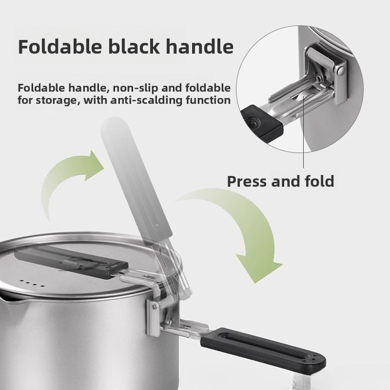 Lightweight Pure Titanium Pot  - Camping Cooking Set Lightweight 评论和价格