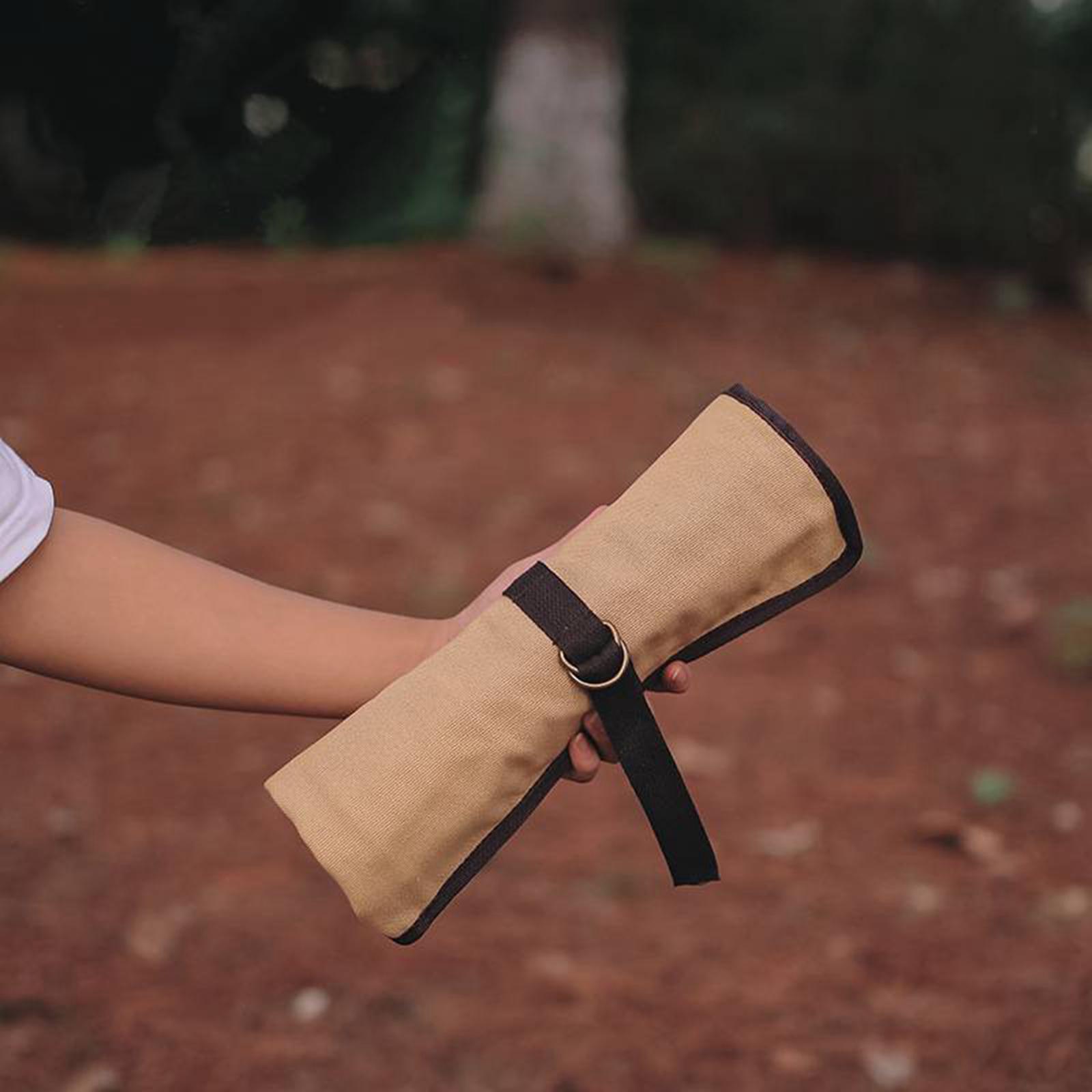 Portable Camping Utensil Roll  - Camping Cooking Utensil Organizer 评论和价格