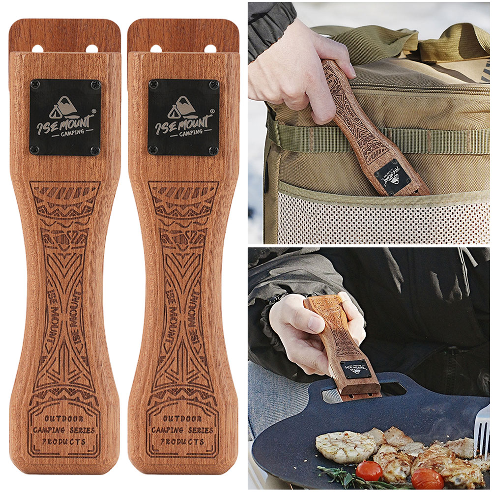 Outdoor Natural Wood Grill Pan - Camping Cooking Griddle 评论和价格