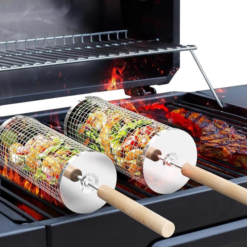Stainless Steel BBQ Grill Bask - Camping Cooking Griddle 评论和价格