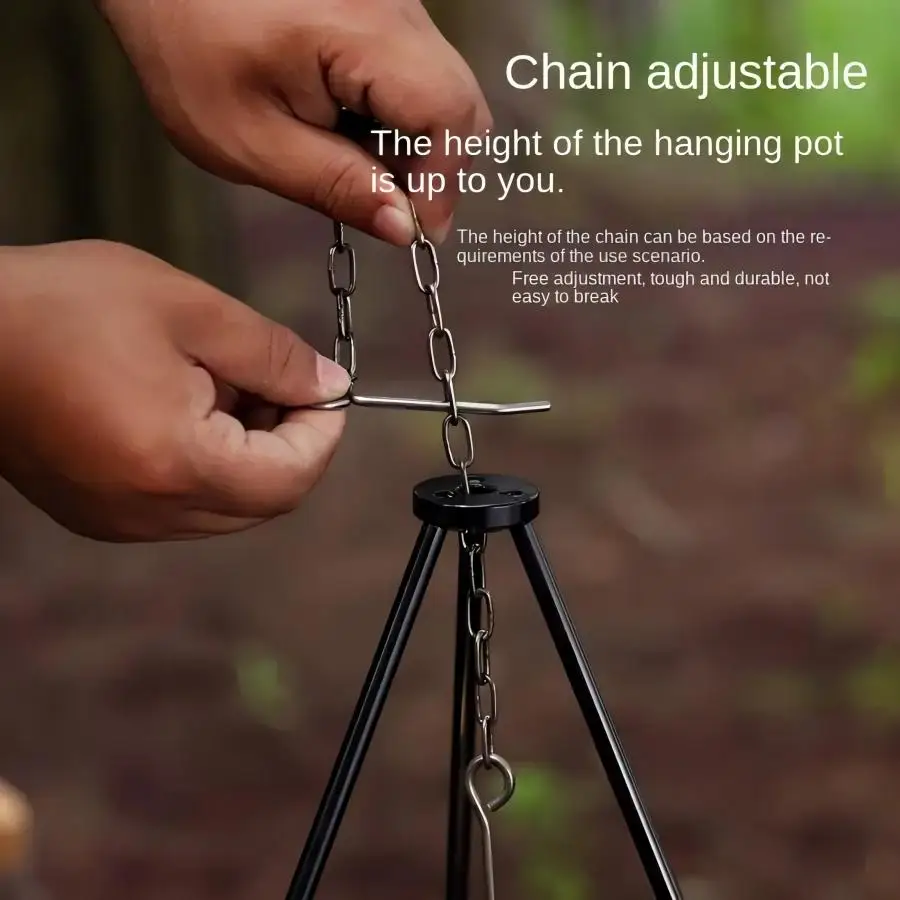 Outdoor Large Bonfire Tripod P - Camping Cooking Pot Large 评论和价格