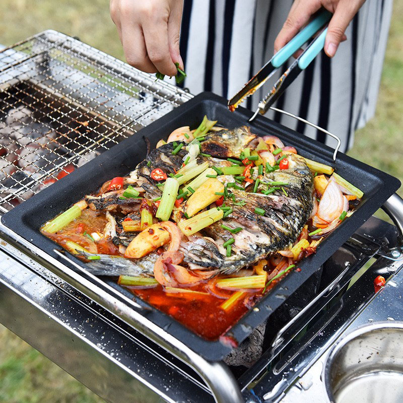 Outdoors Thick Square Grill Pa - Camping Cooking Griddle 评论和价格