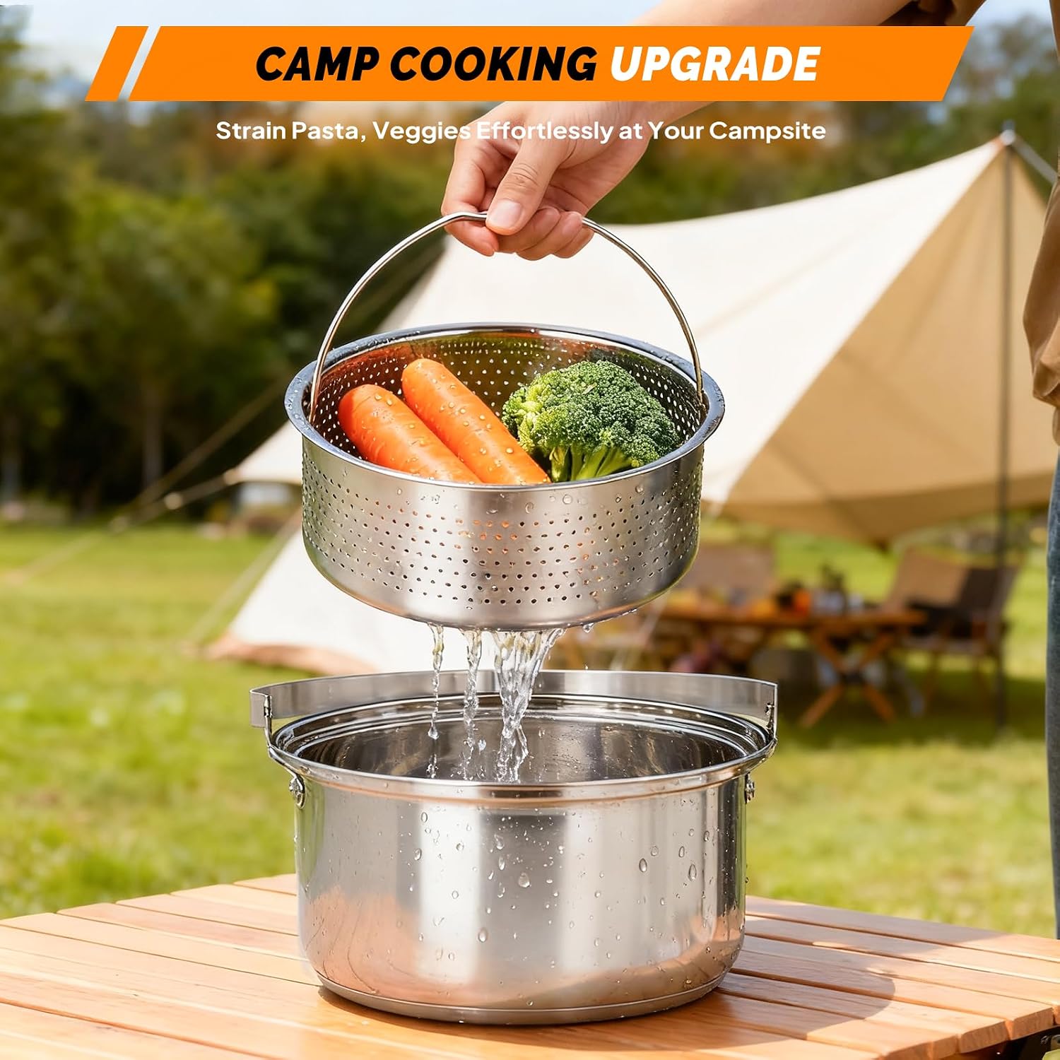 6pcs Cookware Set, 304 Stainle - Camping Cooking Set Lightweight 评论和价格