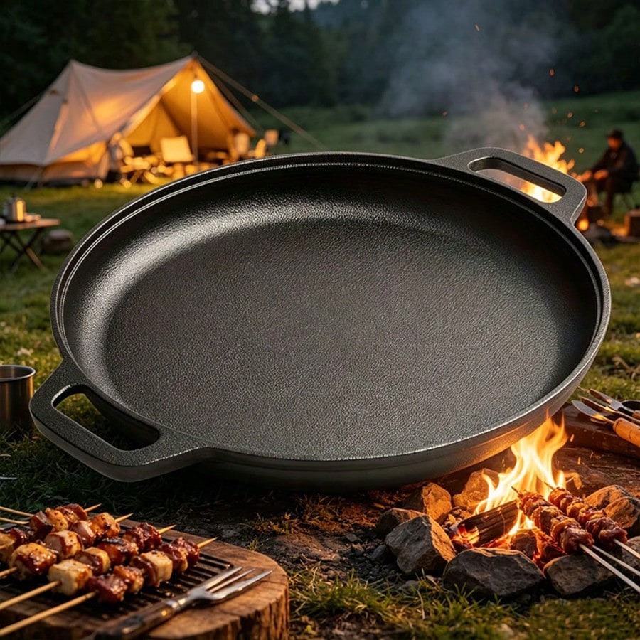 Pre-Seasoned Cast Iron Skillet - Camping Cooking Range 评论和价格
