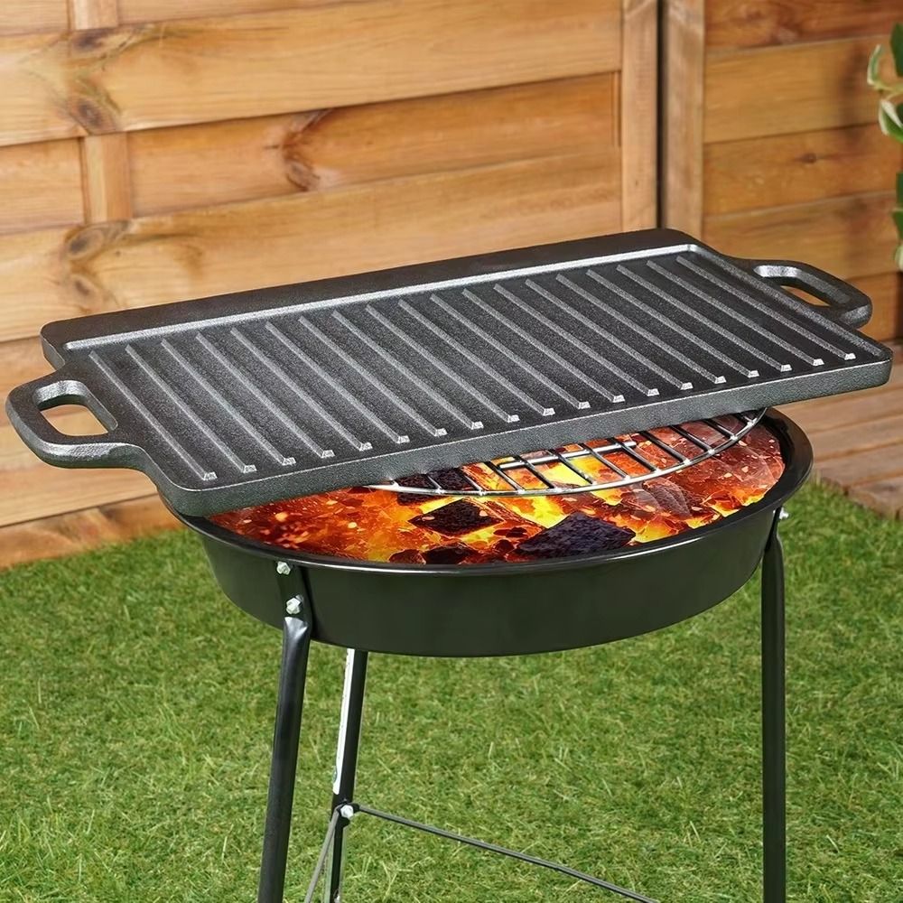 Double Sided Cast Iron Griddle - Camping Cooking Range 评论和价格