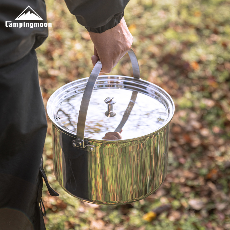 CAMPINGMOON CC-24 stainless st - Camping Cooking Pot Large 评论和价格