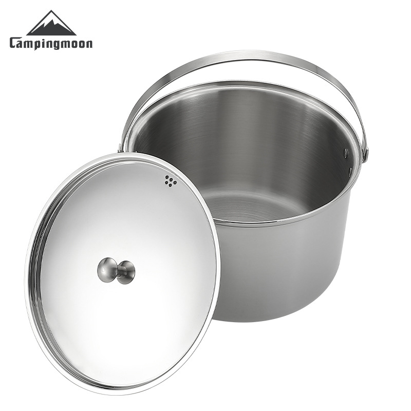 CAMPINGMOON CC-24 stainless st - Camping Cooking Pot Large 评论和价格