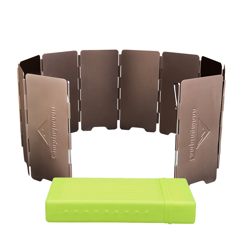 10 Plates Bronze-coloured Fold - Camping Cooking Windscreen 评论和价格