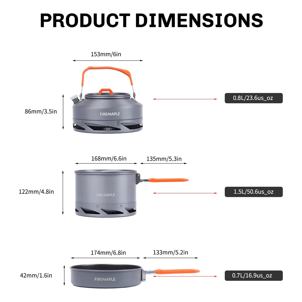 Fire Maple Camping Cookware Ut - Camping Cooking Meals 评论和价格