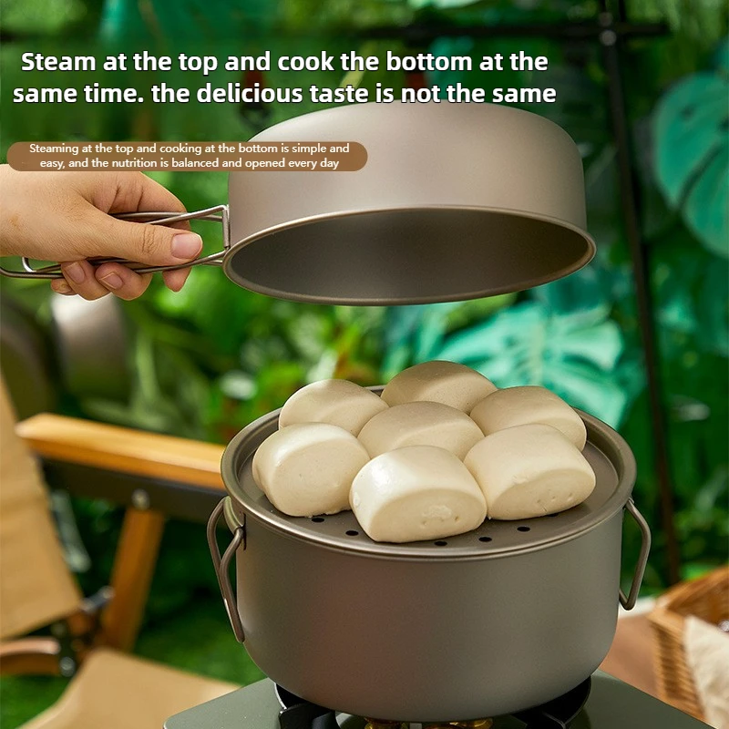 Titanium Outdoor Pot Set Picni - Camping Cooking Set Lightweight 评论和价格