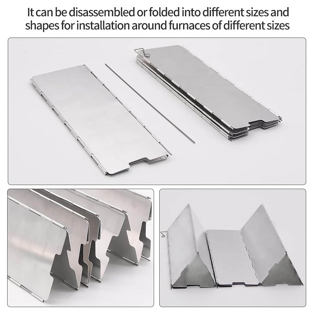 8 Plates Aluminum Windscreen S - Camping Cooking Windscreen 评论和价格